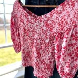 Steve Madden BB Dakota off-shoulder top,  elasticized body, 3/4 length sleeves